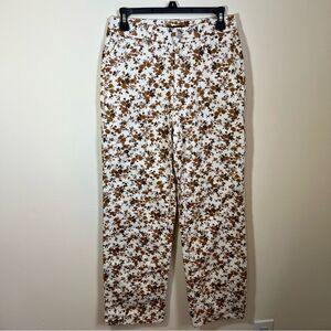 ✨ Forever 21 Women’s White Brown Floral Jeans 26
